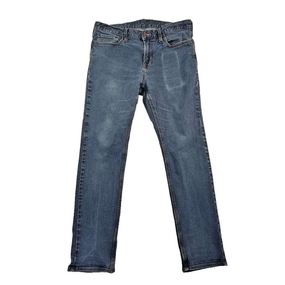 Old Navy Basic Slim Jeans Men's Size 34x32 Blue Built In Flex Medium Wash